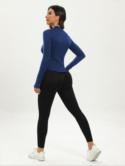 Women'S Zip up Stand Collar Sports Jacket, Sport Long Sleeve Thumb Hole Design Jacket, Summer Outfits 2024, Fall Clothes